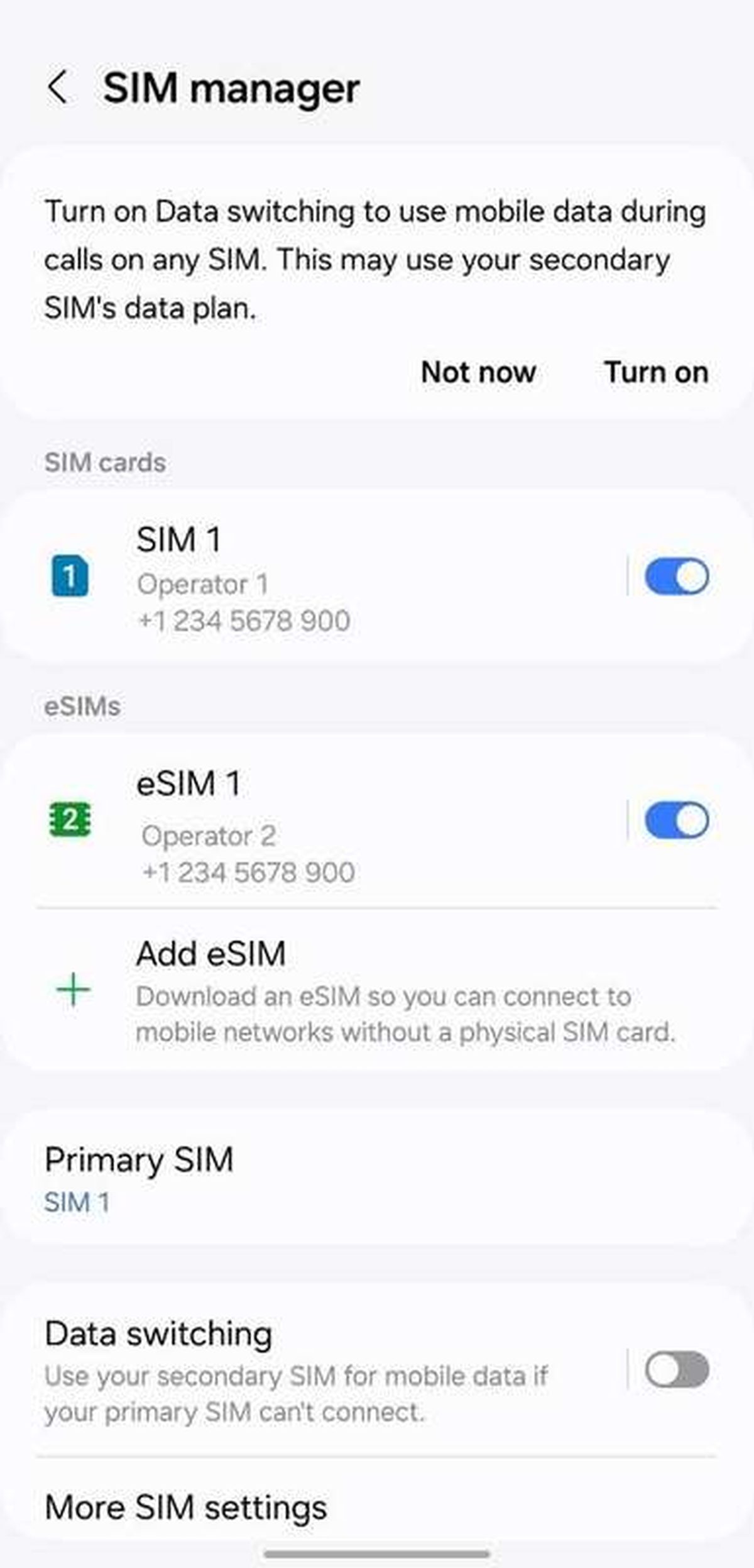 How many eSIM profiles can a phone store?